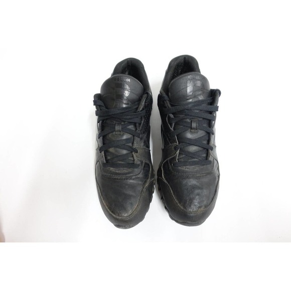 REEBOK Zigtech Black 9.5M-US/8.5UK/42.5EU Men ZigRpo Leather Athletic Sneakers